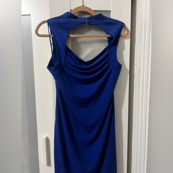 Spense Royal Blue Backless Draped Dress - Picture 2 of 3